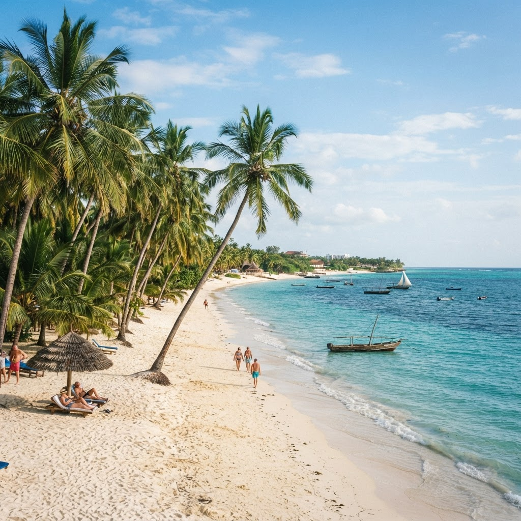 Mombasa beach Kenya tropical paradise, coastal vacation