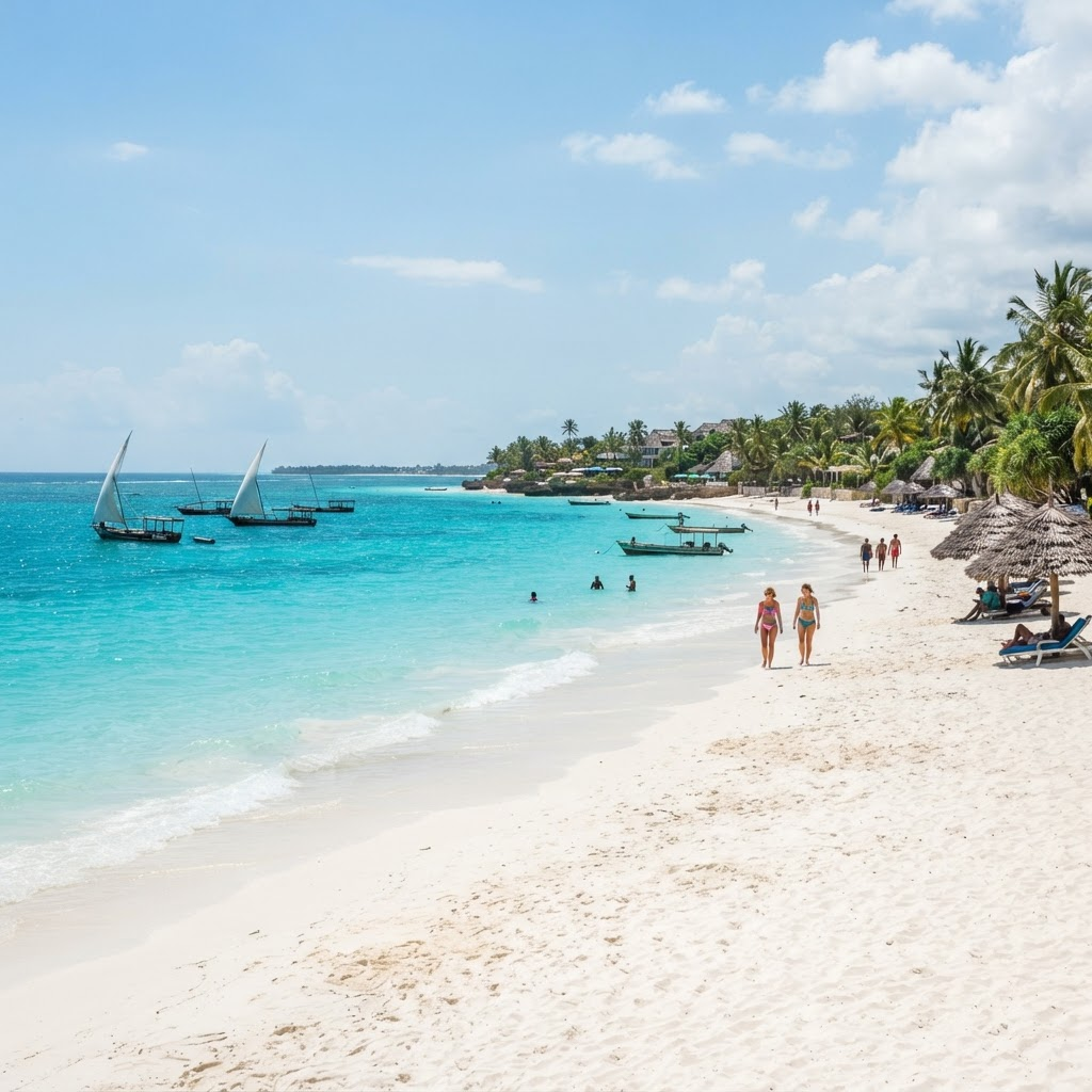 Zanzibar beach Tanzania white sand tropical paradise